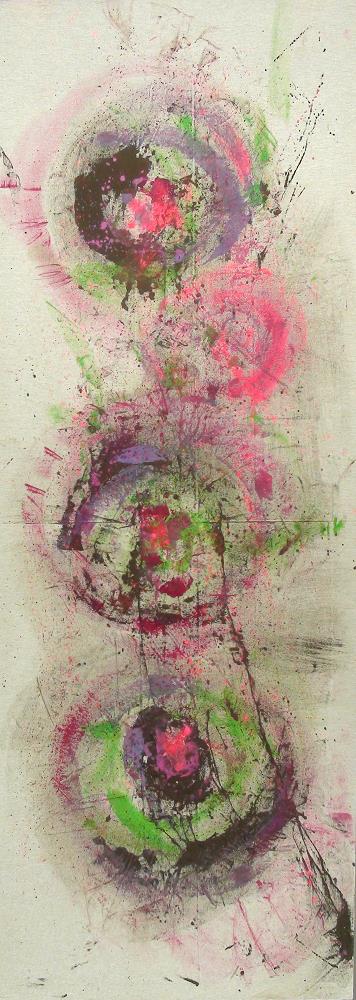 Cupules vert et rose vif